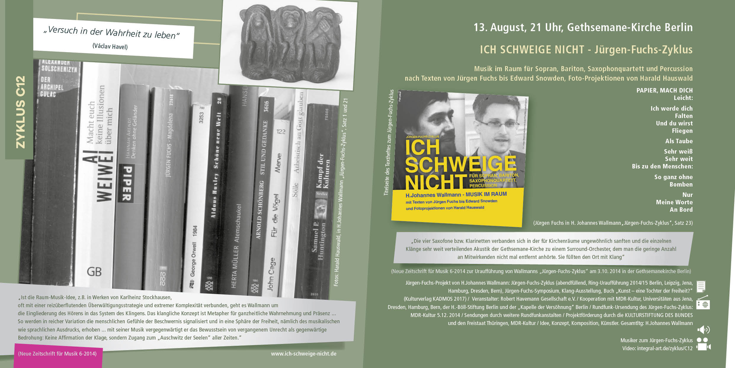 INTEGRAL ART FESTSPIELE - Zyklus C12 — H. Johannes Wallmann